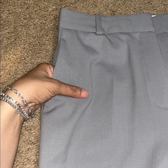 Aritzia Babaton Agency Trouser Pant City Wool High Waist Straight Leg Gray 2 - Picture 4 of 10